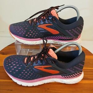 Brooks Transcend 6 Womens 8.5 B Navy Running Shoes Sneakers 1202871B080
